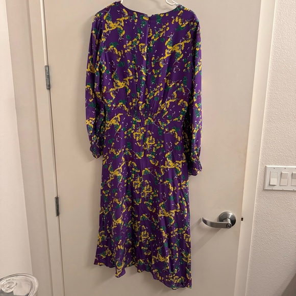 Good Condition Saloni Violet Eve-C Floral Silk Dress - Picture 8 of 8